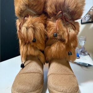 VINTAGE PAJAR Italian Goat Fur Winter Boots Size 9